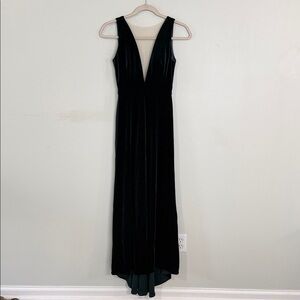 Jenny Yoo Emerald Green Velvet Formal Dress